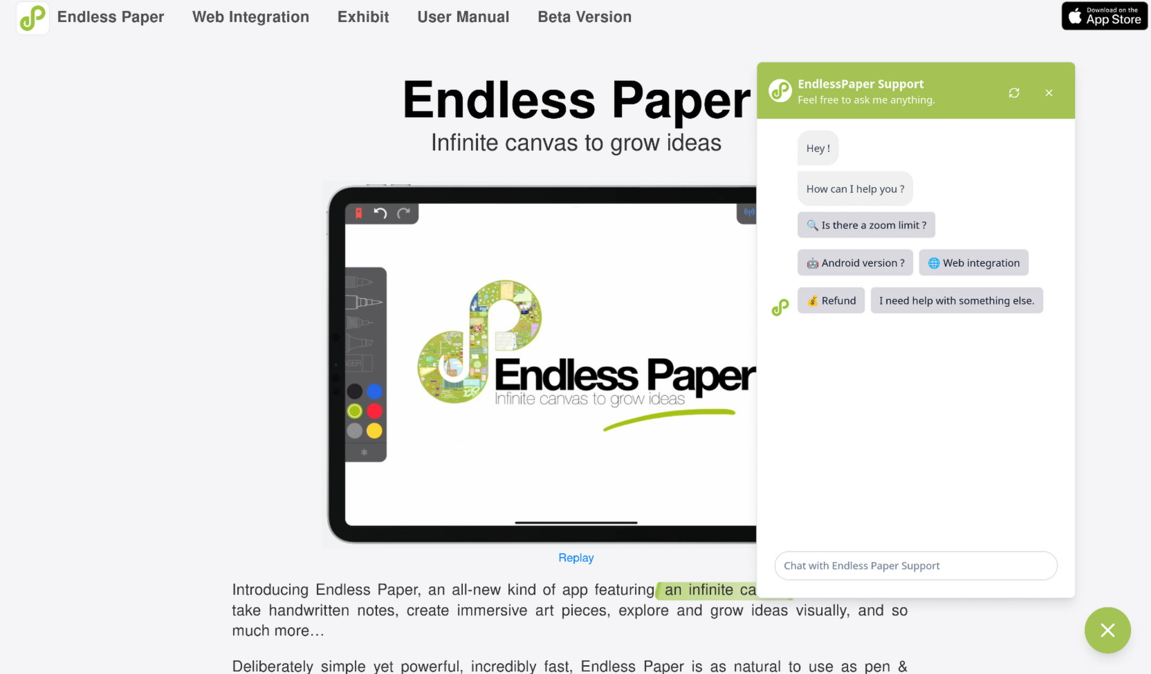 Chatbot et plateforme d’administration pour Endless Paper